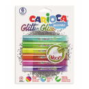 Articole pentru scoala Lipici Glitter, lavabil, 6 culori/blister, CARIOCA Glitter Glue Neon