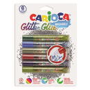 Articole pentru scoala Lipici Glitter, lavabil, 6 culori/blister, CARIOCA Glitter Glue Mix