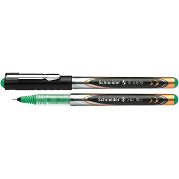 Roller cu cerneala SCHNEIDER Xtra 803, needle point 0.3mm - scriere verde