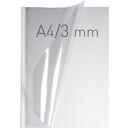 Coperti plastic PVC cu sina metalica 3mm, OPUS Easy Open - transparent cristal/alb
