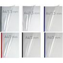 Coperti plastic PVC cu sina metalica 1.5mm, OPUS Easy Open - transparent mat/alb