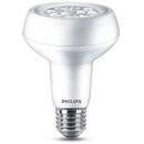 Locale Bec LED tip reflector R80 7W echivalent 100W, E27, alb cald - Philips