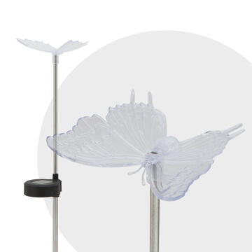 GLOBIZ Lampă solară pentru grădină cu LED RGB - model „Fluture”