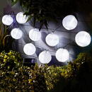 Garden of Eden - Şir 10 lampioane solare LED alb rece 3,7 m