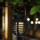 Garden of Eden - Lampă solară LED, imitaţie lumânare, suspendabilă alb cald- 10 x 11 cm