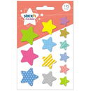 Articole pentru scoala Stick'n Film index printat, autoadeziv, stele diferite marimi, 15 file x 13 modele/set, Stick"n Star