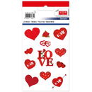 Articole pentru scoala Stickere decorative, 12 buc/fila, 2 file/set, TANEX Kids - inimi + trandafiri