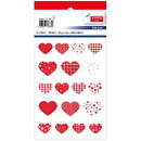 Articole pentru scoala Stickere decorative, 18 buc/fila, 2 file/set, TANEX Kids - inimi