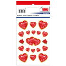 Articole pentru scoala Stickere decorative, 19 buc/fila, 2 file/set, TANEX Kids - inimi + 2 trandafiri