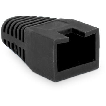 Globiz - Protector de cablu, 8P8C - Negru - 100 buc./pachet