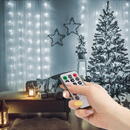 Perdea luminoasă - 100 micro-LEDuri - alb rece - 3 x 1 m - 230V - cu telecomandă