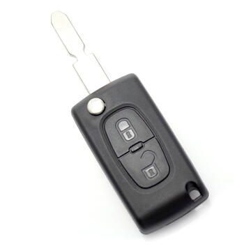 Carguard Citroen / Peugeot 406 - Carcasa tip cheie briceag cu 2 butoane, lama NE78-SH2 cu suport baterie