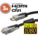 Cablu DVI-D / HDMI • 3 m Profesional cu conectoare placate cu aur