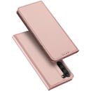 Husa Dux Ducis Skin Pro case for Samsung Galaxy S23+ flip cover card wallet stand pink