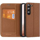 Husa Dux Ducis Skin X2 case Samsung Galaxy S23+ flip case wallet stand brown