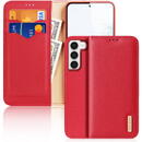 Husa Dux Ducis Hivo case for Samsung Galaxy S23 flip cover wallet stand RFID blocking red