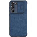 Husa Nillkin Qin Cloth Pro Case for Samsung Galaxy S23+ Flip Cover Camera Cover blue