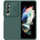 Husa Nillkin CamShield Silky Silicone Case for Samsung Galaxy Z Fold 4 Silicone Cover with Camera Protector Green