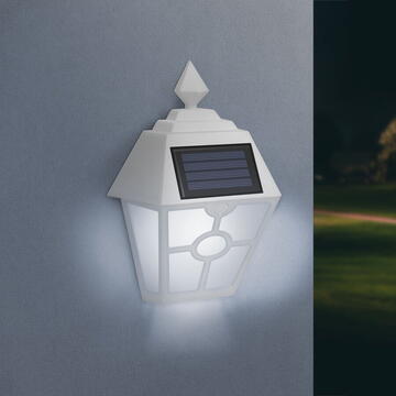 Family Lampa solara LED - alb, alb rece - 14 x 6,2 x 19 cm