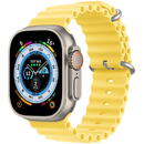 Dux Ducis Strap Watch Strap 8 / 7 / 6 / 5 / 4 / 3 / 2 / SE (45 / 44 / 42mm) Silicone Band Bracelet Yellow (OceanWave Version)