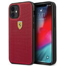 Husa Ferrari FESPEHCP12SRE iPhone 12 mini 5.4&quot; red/red hardcase On Track Perforated