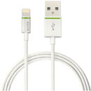 Accesorii birotica Cablu de date LEITZ Complete, Lightning USB la USB-A, 30 cm, alb