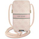 Husa Guess Handbag GUPHM4GDPI 6.1&quot; pink/pink hardcase 4G Stripe
