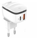 Incarcator de retea Wall charger LDNIO A2425C USB, USB-C with lamp + microUSB Cable