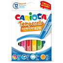 Articole pentru scoala Creioane tempera, lavabile, 12 culori/cutie, CARIOCA Temperello