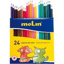 Articole pentru scoala Creioane colorate, corp hexagonal, 24 culori/set, MOLIN Color Plus