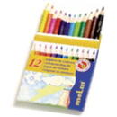 Articole pentru scoala Creioane colorate, 1/2, 12 culori/set, MOLIN Color Plus