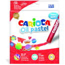 Articole pentru scoala Creioane cerate, rotunde, D-10mm, 24 culori/cutie, CARIOCA Oil Pastel Crayons Maxi