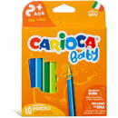 Articole pentru scoala Creioane colorate CARIOCA Baby 2+, triunghiulare, 10 culori/cutie