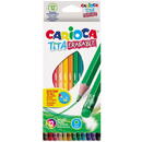 Articole pentru scoala Creioane colorate CARIOCA Tita Erasable, hexagonale, flexibile, erasable, 12 culori/cutie, cu guma