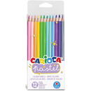Articole pentru scoala Creioane colorate CARIOCA Pastel, hexagonale, 12 culori/set