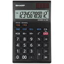 Calculator de birou Sharp calculators Calculator de birou, 12 digits, 155 x 97 x 12 mm, dual power, SHARP EL-128SWH - negru/alb
