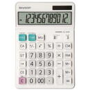 Calculator de birou Sharp calculators Calculator de birou, 12 digits, 189 x 127 x 18 mm, dual power, ecran rabatabil, SHARP EL-340W - alb