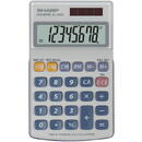 Calculator de birou Sharp calculators Calculator de buzunar, 8 digits, 116 x 71 x 17 mm, dual power, capac plastic, SHARP EL-250S - gri