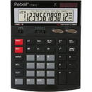 Calculator de birou Calculator de birou, 12 digits, 186 x 142 x 30 mm, Rebell CC 612 - negru