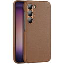 Husa Dux Ducis Grit case for Samsung Galaxy S23 elegant cover made of artificial leather MagSafe brown