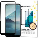 Wozinsky Tempered Glass Full Glue Super Tough Screen Protector Full Coveraged with Frame Case Friendly for Nokia 3.4 black