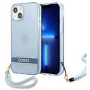 Husa Guess GUHCP13MHTSGSB iPhone 13 6.1 &quot;blue / blue hardcase Translucent Stap