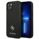 Husa Guess GUHCP13SPS4MK iPhone 13 mini 5,4 &quot;black / black hardcase Saffiano 4G Small Metal Logo