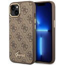 Husa Guess GUHCP14MHG4SHW iPhone 14 Plus 6.7 &quot;brown / brown hard case 4G Vintage Gold Logo