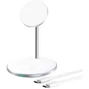 Choetech Qi 15W Wireless Charger for iPhone and AirPods Magnetic Holder Compatible with MagSafe silver (T581-F)