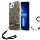 Husa Guess GUOHCP14MH4STW iPhone 14 Plus 6.7 &quot;brown / brown hardcase 4G Print Strap