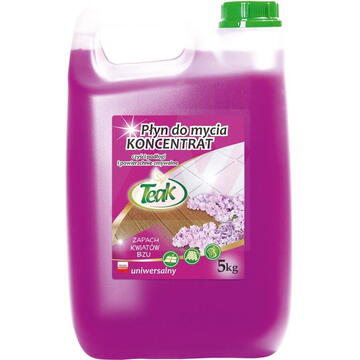 Detergent lichid universal, 5 litri, pentru toate tipurile de pardoseli, Teak - lilac - mov