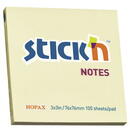 Accesorii birotica Stick'n Notes autoadeziv 76 x 76 mm, 100 file, Stick"n - galben pastel