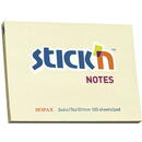 Accesorii birotica Stick'n Notes autoadeziv 76 x 101 mm, 100 file, Stick"n - galben pastel