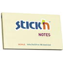 Accesorii birotica Stick'n Notes autoadeziv 76 x 127 mm, 100 file, Stick"n - galben pastel